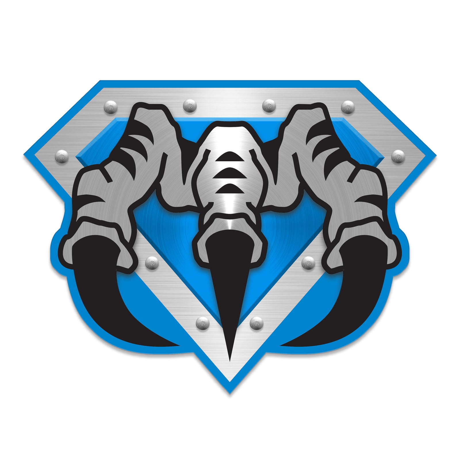 12" Blue Super Claw Decal