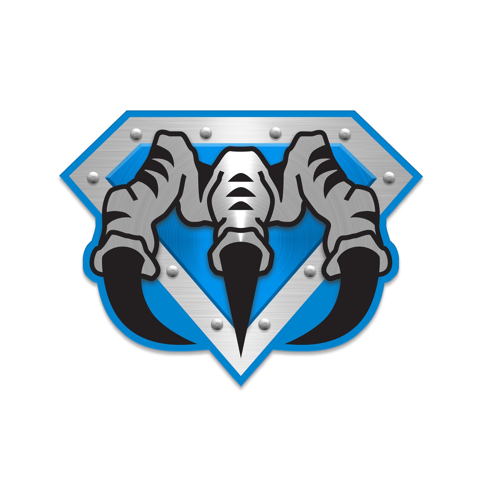 7" Blue Super Claw Decal